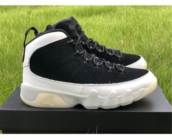 

9 black white gold sneaker version 9s basketball shoes mens trainers leather sport shoes with box