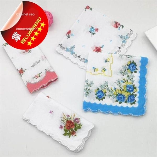 

tg652 handkerchief small square for teacher and lady x portable household soft face face small square towel sweat-absorbing thin pocket tow, Blue;white