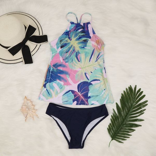 

2019 new large size swimsuit bikini split breifs swimsuit cross shoulder strap bikini, White;black