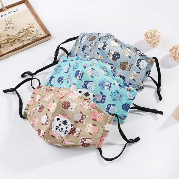 

children kid face mask valved anti-dust filter mask washable with 10x filters