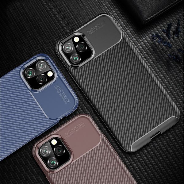 

carbon fiber anti-scratch non-slip soft tpu protective cover case for iphone 11 pro max iphone x xs pro max 6 6s 7 8 plus se 2020