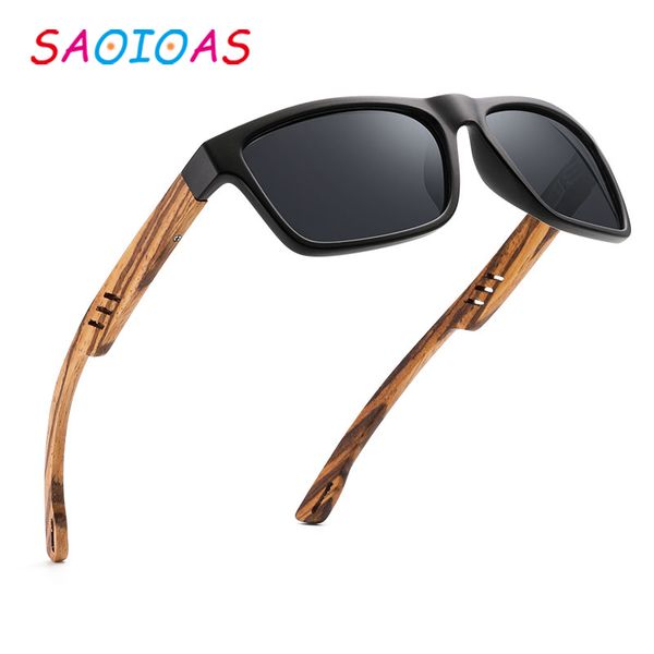 

saoioas 2020 brand new design алюминий + walnut деревянные ручной работы солнцезащитные очки мужчины поляризованные очки аксессуары солнцеза, White;black