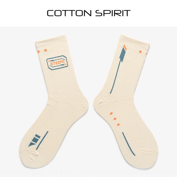 

cotton spirit men's and women's same personalized wire wire charging line korean-style tube socks versatile trendstyle fashion soc, Pink;yellow