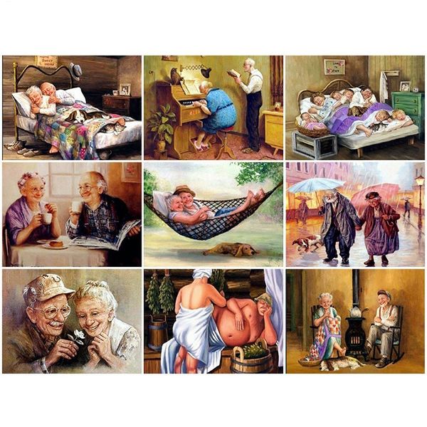 

5d diy diamond painting old couple full square rhinestone portrait diamond embroidery cross stitch mosaic home decor