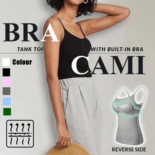 

gym clothing wholesale women cotton camisole with shelf bra adjustable spaghetti strap tank cami tanks ed889, White;black