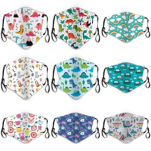 

6 colorwomen kids washable face mask reusable cloth cotton face masks replaceable filter valve with 2 pm2.5 filter#607