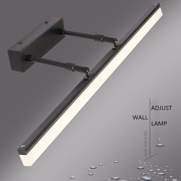 

bathroom mirror cabinet mirror headlight led makeup toilet light modern simplicity waterproof fog retractable light
