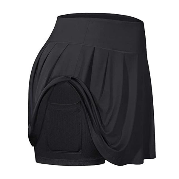 

шорты женщины теннис юбки run йога inner shorts эластичный спорт гольф карманы skorts высокой талией гимнастический зал compression для брюк, White;red