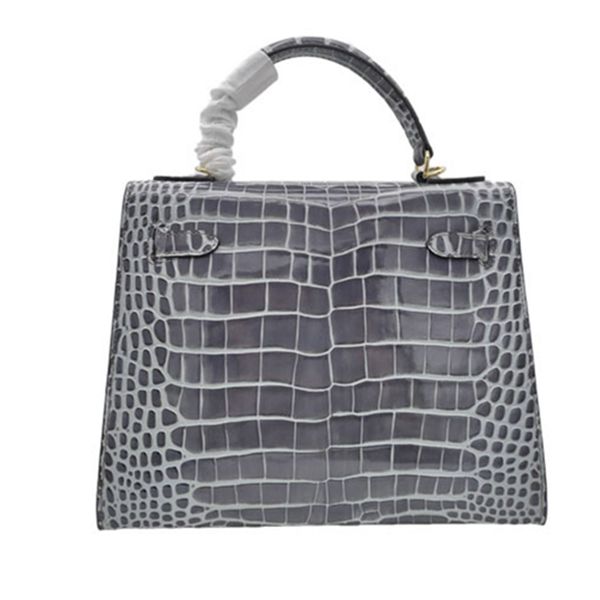 

designer grey alligator veins bag-1 kelly bags lock buckle flip cover handbags real leather quality shoulder bag two-tone wallets wholesaler