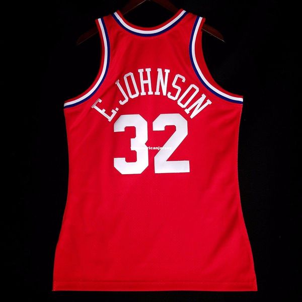 

100% stitched #32 e. johnson mitchell & ness 1991 all star jersey mens mens vest size xs-6xl stitched basketball jerseys ncaa, Gray