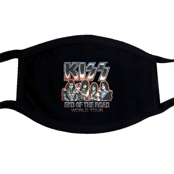 

kiss band end of the road world tour cotton mask s3xl kiss band uigas, Black