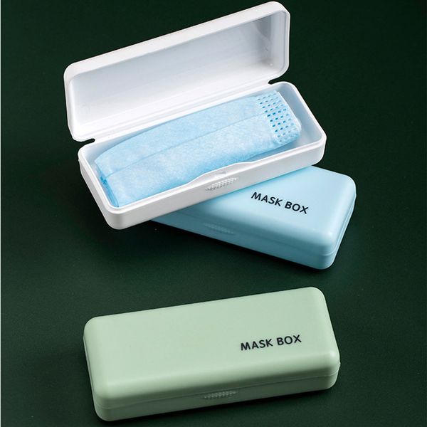 

disposable mask storage boxes sealed case candy color plastic mask holder organizer
