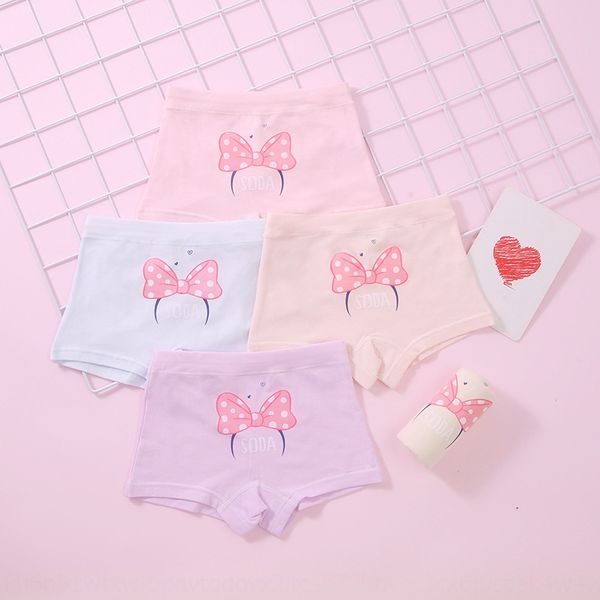 

pure cotton girls' children's big girl's bow printed boxer for underpants and underwear underwear babies aged 2-12, Camo