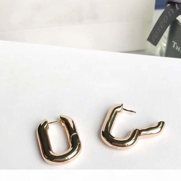 

i new fashion simple square earring stud hoop gold color wholesale price ps6617a, Silver