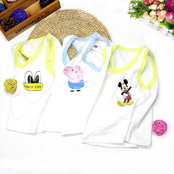 

pure cotton boy girl cartoon small camisole white thin baby pure cotton boy girl cartoon small vest camisole white baby thin vest, Blue