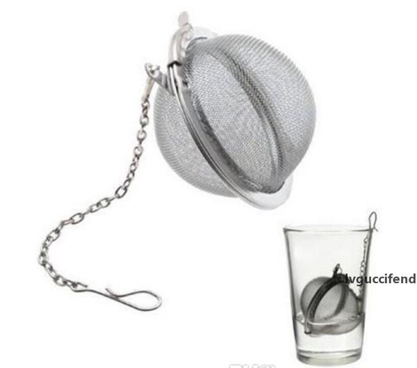 

new stainless steel tea pot infuser sphere mesh tea strainer filler ball strainer ball 5cm dhl free