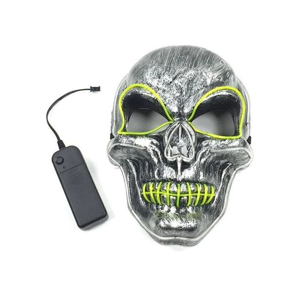 

halloween led luminous horror el wire light up costume skull mask holiday ball party decor