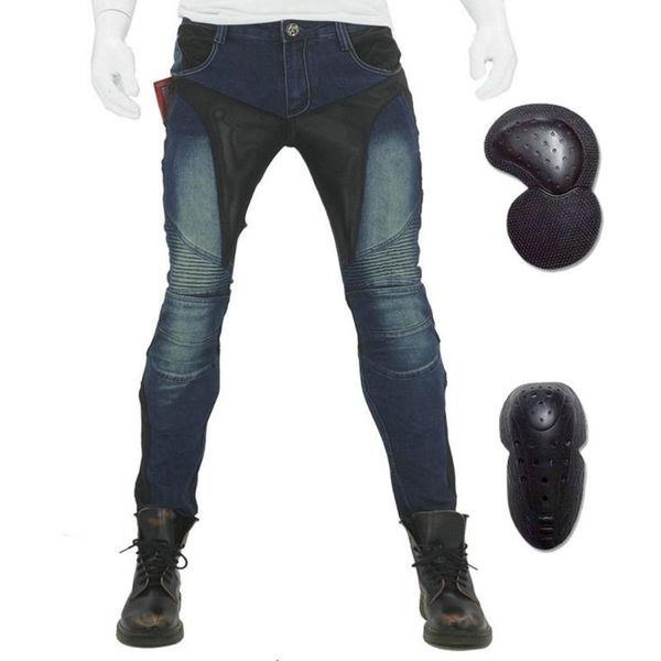 

лето мотоцикл езда брюки мужские джинсы мото pantalons с 4 x upgarde броня колено hip protector колодки мотокросса брюки