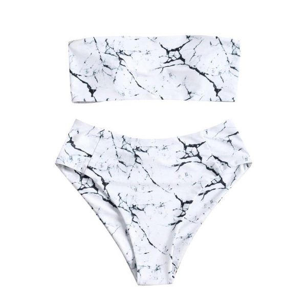 

sagace 2020 новых женщины обернутого marble печать сплит купальник бикини sexy bikini set печать проложенных бикини купальники купальник-бич, White;black