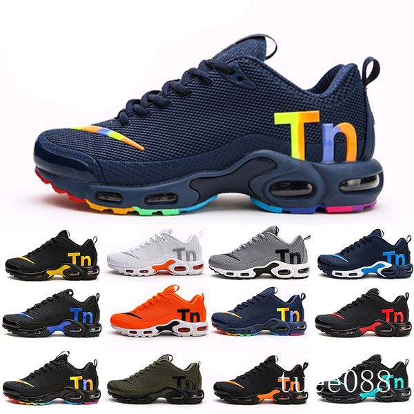 

оригинальный радуга tn plus mercurial mens конструктора женщин кроссовок chaussures homme femme т.н. отк zapatos спортивные тренеры кроссовк, Black