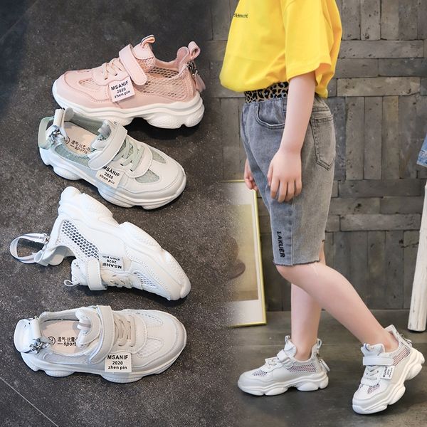 

9ombg girls 2020 all-match dad new children's sports breathable mesh double boystrendy girls zipper 2020 all-match dad new children&#03, Black