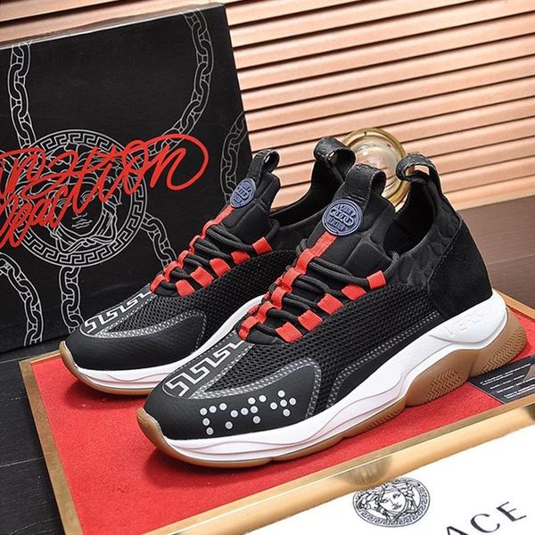 

cross chainer sneakers mens shoes fast delivery fashion designer breathable running luxury shoes low plus size lace -up casual men shoes, Black