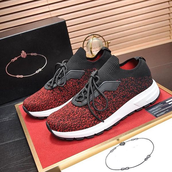 

men shoes casual breathable rubber sole zapatos de hombre prax 01 knit fabric sneakers a251 male footwears men shoes, Black