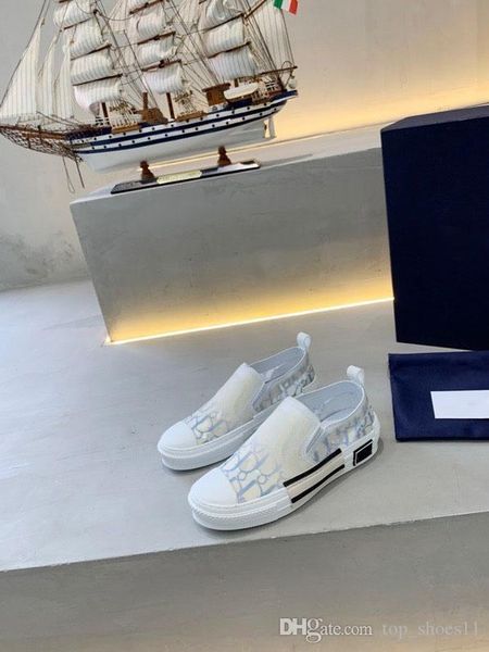 

2020 st b23 low sneakers oblique mens casual shoes transparent letters skateboard shoes men women low help canvas shoes with box, Black