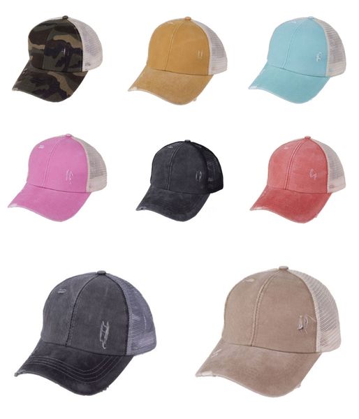 

plain solid ponytail baseball cap messy buns hat trucker pony caps visor cap dad hat mesh summer outdoor snapbacks t0439#180, Blue;gray