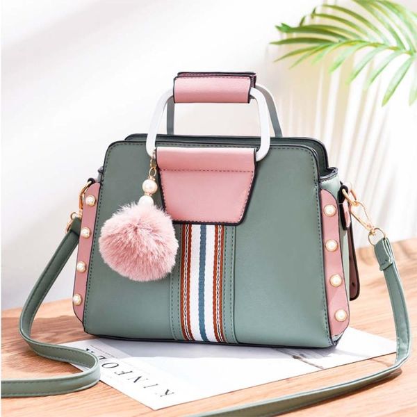 

new shoulder bag women bag handbags women bags designer high-grade scrub leather messenger bags hairballbags for 2020