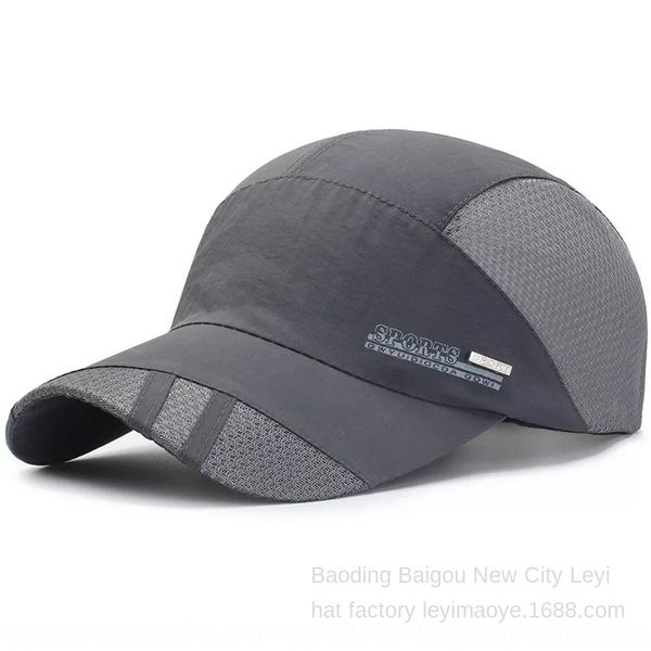 

thin men' hat sweat-absorbing umbrella baseball net hat breathable outdoor sunshade fishing cap sunscreen baseball cap, Blue;gray