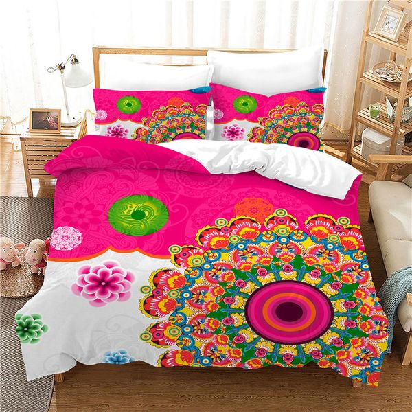 

3d bohemian duvet cover set king size comforter bedding sets boho bedclothes mandala bed linen home textile bedroom deco
