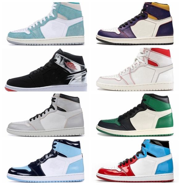 

jumpman 1 high og pine green black basketball shoes obisidian unc 1s black game royal bred toe men women sport designer sneakers trainers