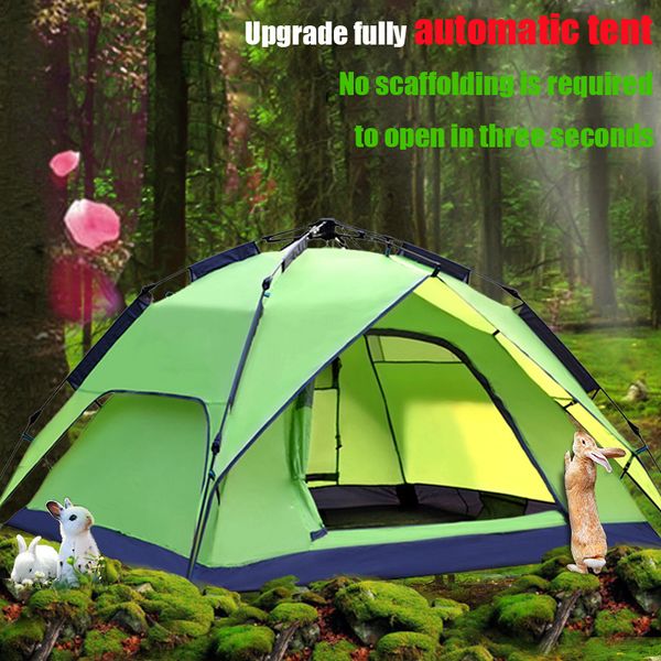 

tents and shelters outdoor tent 3-4 people automatic 2 travel multi-functional double rainproof camping beach open
