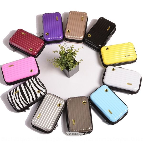 

pc hand waterproof fashion travel multifunctional handbag cosmetic bag hard case cosmetic case wash box, White