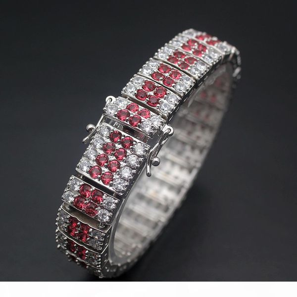 

nice quality white z cherry ruby 925 sterling silver links bracelets women ladies jewelry charming, Black