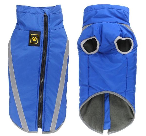 

2020 autumn winter warm dog clothing windproof heat storage smooth pull neck adjustable reflective pet clothing xl-5xl size