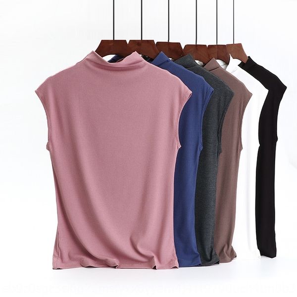 

женская половина водолазкой жилет t- жилет база 2020 осень / зима модно модальных рукавов внутренний футболку высокий воротник рубашки база, White