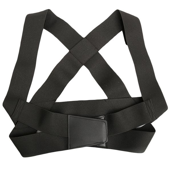 

back braces men women elastic adjustable breathable correction band humpback corrector back across support, Black;blue