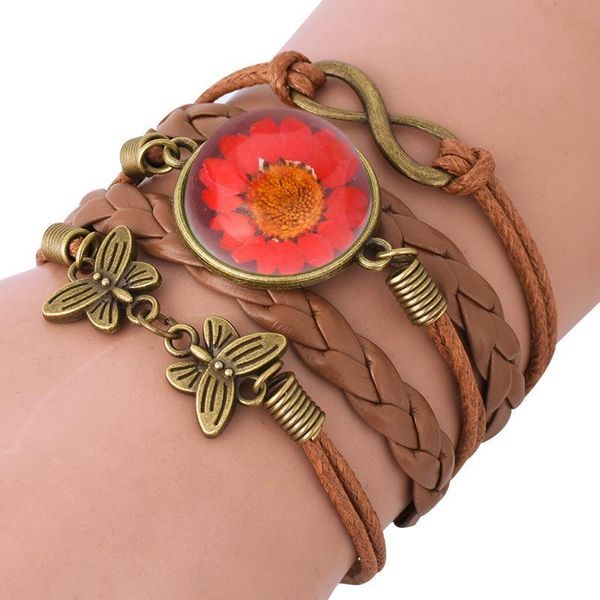 

творческий цветок бабочки шарма для женщин vintage элегантные ювелирные изделия браслет моды аксессуары горячие продажи девушки подарков dro, Golden;silver