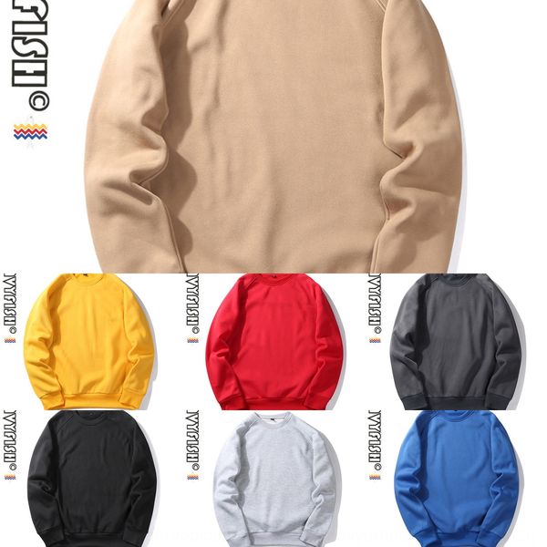 

8 цветов осень и зима нового сплошного цвета сверхразмерного спорт случайного свитера пуловер с длинным рукавом пуловеры шеи свитер для мужч, Black