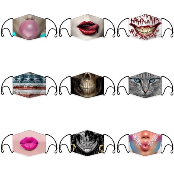 

1pc bag anti-dust mouth face mask man woman health cycling wearing black fashion washable reusable mouth-muffle silk cotton#192