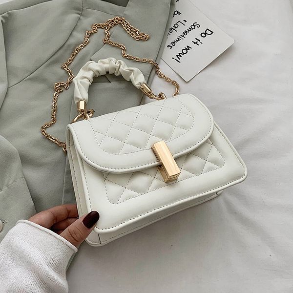 

mini pu leather tote bags for women 2020 luxury simple shoulder handbags female travel crossbody bag chain design cross body bag