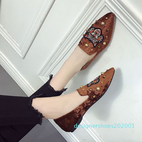 

women flat shoes casual slip on single cloth shoes lady loafer pointed toe fashion plus size espadrilles female footwear new cson08, Black