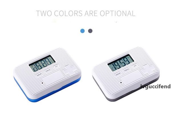 

electronic pill box timed reminder compartment 6 grid electronic version mini sealed medicine box outdoor portable dispensing pill boxa07