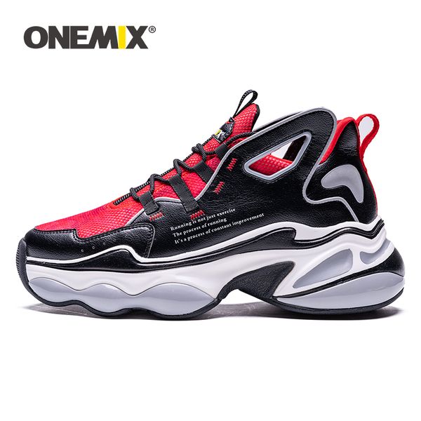 

onemix running shoes for men hight increase 7 cm air cushion fashion original wing reflective sport shoes walking sneakers women, Black