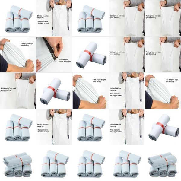

lot 2535cm white poly self seal mailbags plastic courier destructive poly mailing plastic bags express mail bag 00187 mylovethome klgsg