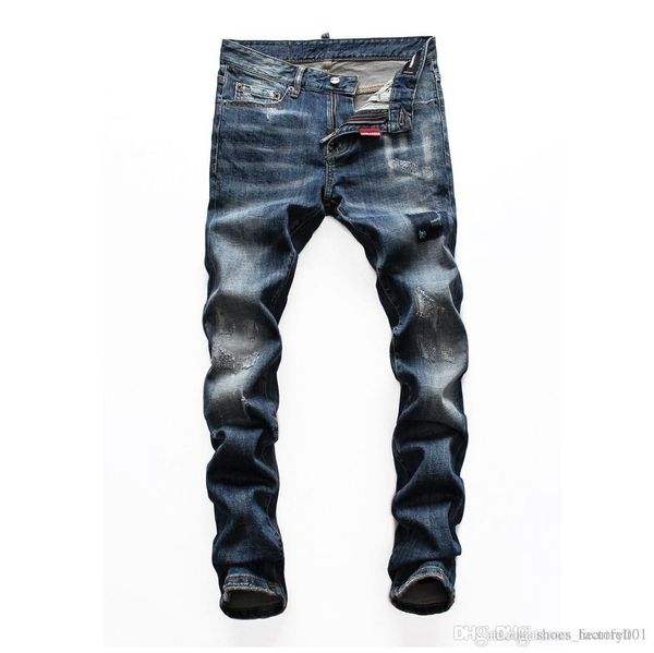 

brand jeans mens роскошная jeans багги байкер высокой талией ripped rock возрождение black skinny мужчины жан jeckets длинные брюки брюки +0, Blue