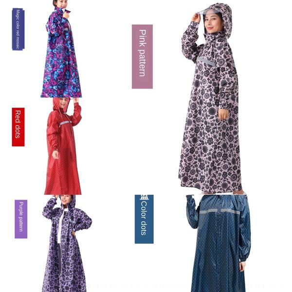 

5xdrd one-piece face-protecting raincoat protective women's and men's poncho long full-body hiking bicycle electric bicycle riding, Red;brown