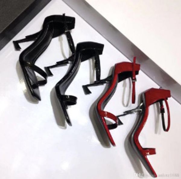 

2020 luxury magic stick white black cowskin real leather platform designer sandals women fashion heels shoes size 35-41 tradingbear 11s1908